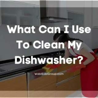 Female wiping down dishwasher door