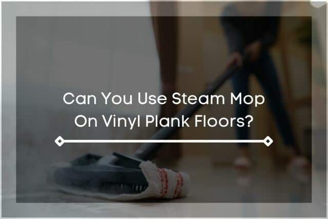 Close up view of steam mop cleaning floors