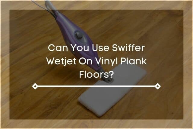 Cleaning vinyl floor with mop