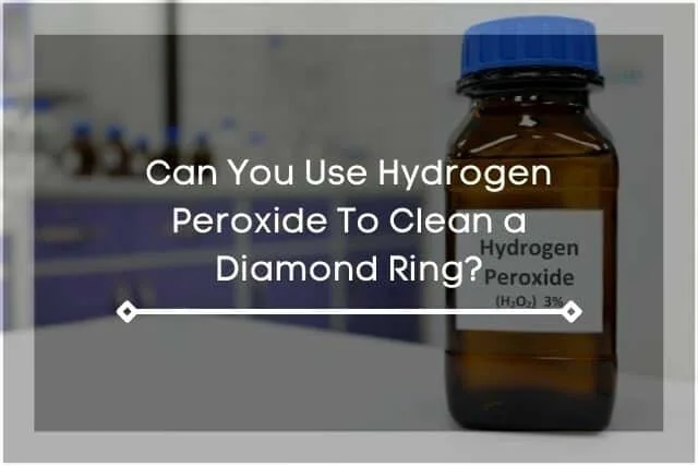 Glass jar of hydrogen peroxide