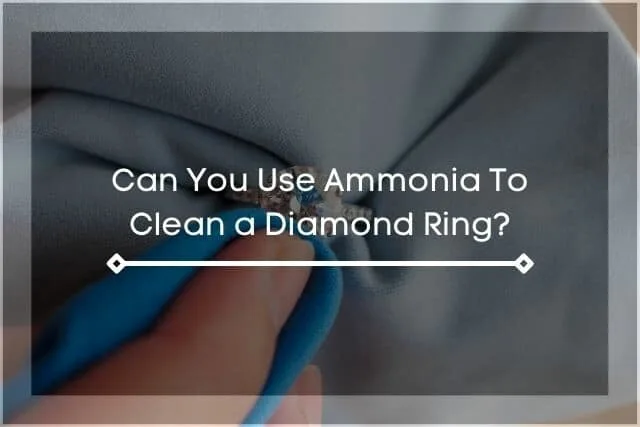 Microfiber cloth cleaning diamond ring
