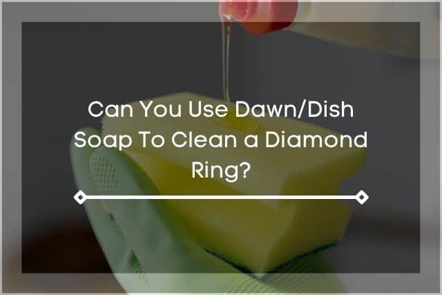 Dish soap poured onto kitchen sponge