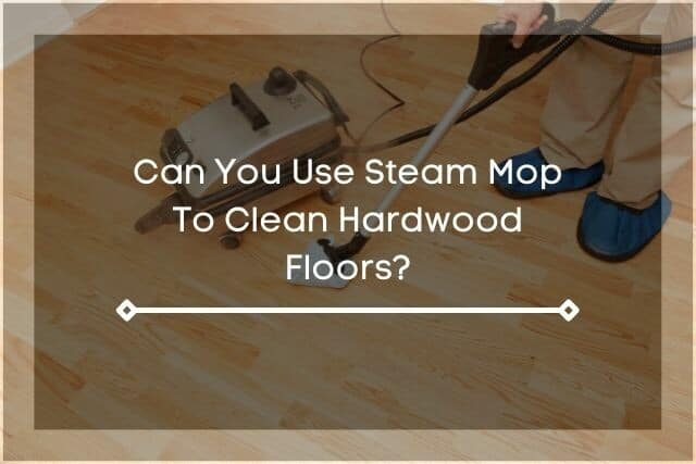 Steam mop on hardwood floor
