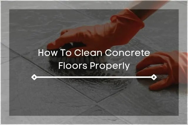 Hand scrubbing clean floor
