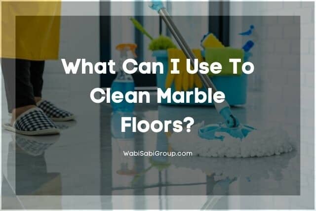 Mop cleaning white marble floor
