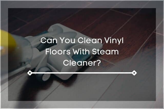 A photo of a steam cleaner cleaning the floor