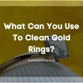 Close up view of gold ring