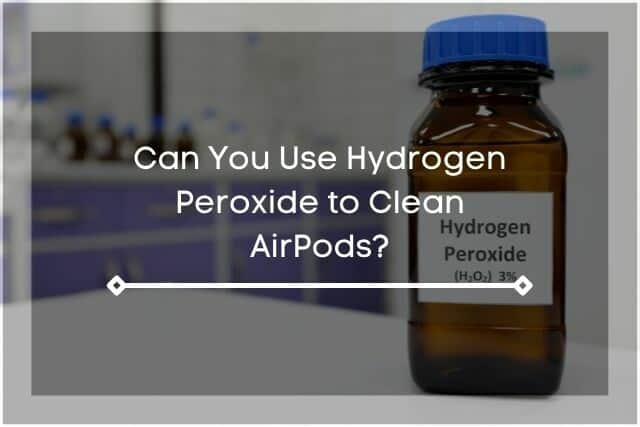A bottle of hydrogen peroxide