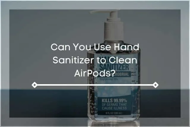 A bottle of hand sanitizer