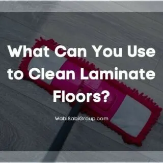 A shot of a mop cleaning the laminated floor