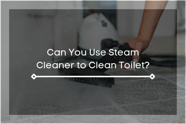 A person holding a steam cleaner cleaning the floor