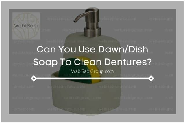 A photo of a dishwashing soap with a mini container for its sponge