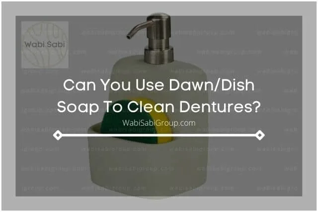 A photo of a dishwashing soap with a mini container for its sponge