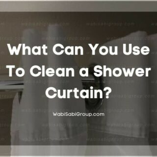 Shower curtains in bathroom