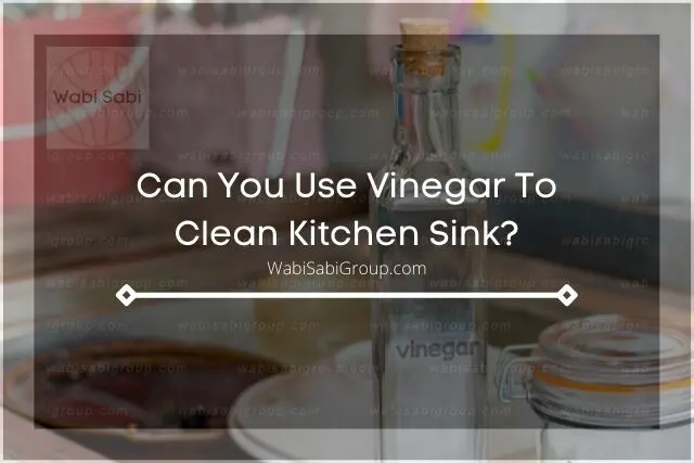 A close up photo of vinegar bottle on the sink