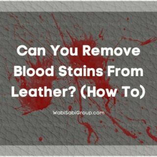 A photo of white leather with stained red blood