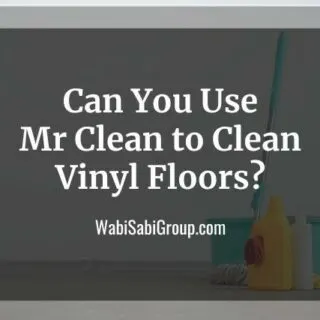 Mop with bucket and cleaning supplies