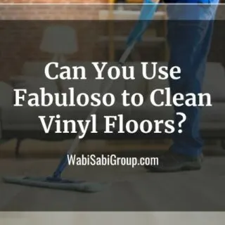 Cleaning mop on floor