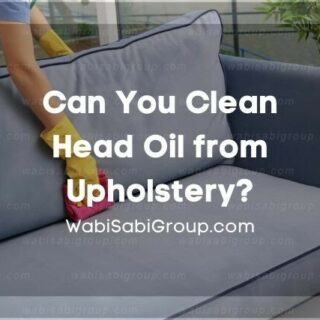 Cleaning sofa upholstery with a wet towel