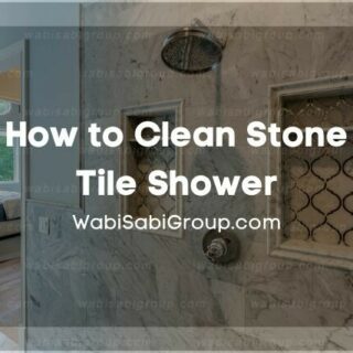 Stone tile shower bathroom